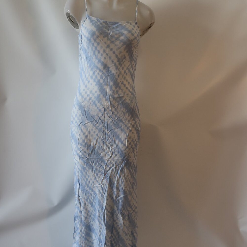 Womens Staud Blue White Cloud (Item- 3) July Strappy Rayon Maxi Dress 4 - Picture 3 of 15